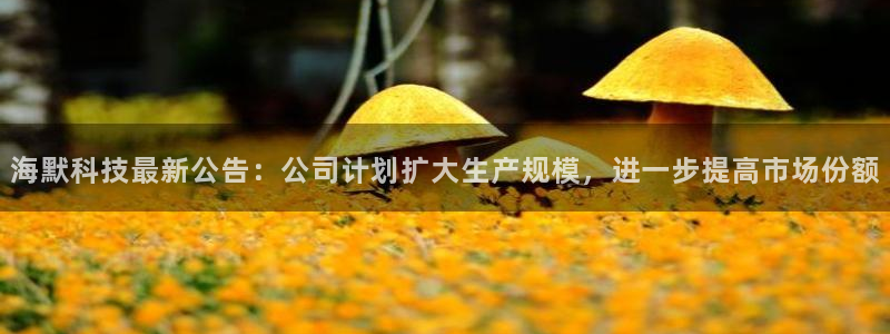 海默科技最新公告：公司计划扩大生产规模，进一步提高市场份额
