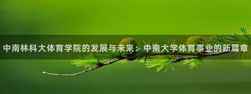 中南林科大体育学院的发展与未来：中南大学体育事业的新篇章